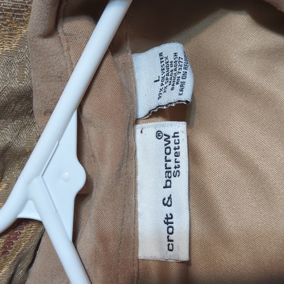 Vintage Croft & Barrow L Tan Moleskin/suede like fabric Shirt/Blazer - Picture 3 of 6
